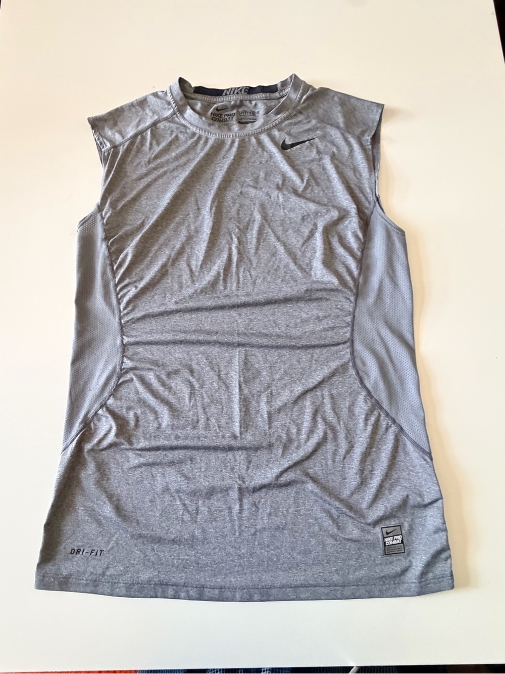 Nike Men's Grey Sleeveless Dri-FIT Training Tank